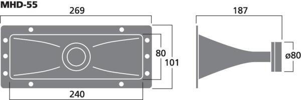 Monacor MHD-55 Hornhochtöner