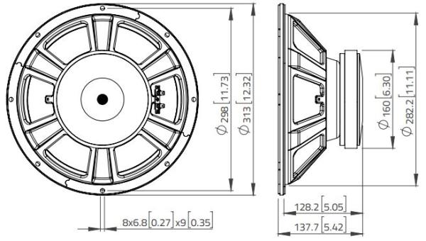 Lavoce WSF122.50 - 12" Woofer, 8 ohm