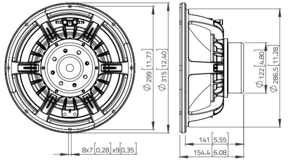 Lavoce WAN123.00 - 12" Woofer, 8 Ohm